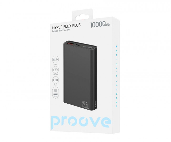 Портативная батарея Proove Hyper Flux Plus 22.5W 10000mAh Black